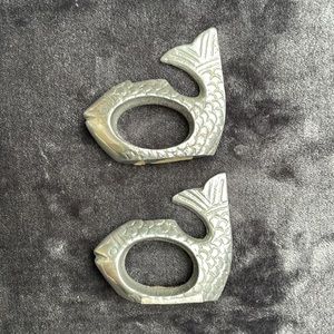 Silver Fish Napkin Rings 2